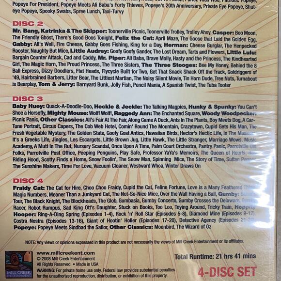 200 CLASSIC CARTOONS COLLECTION Betty Boop/Popeye/Felix/Casper DVD NEW/SEALED - Picture 5 of 5